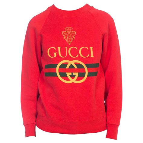 vintage gucci sweater red|vintage gucci sweatshirt 80s.